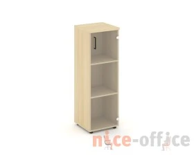 Шкаф средний узкий правый прозр. стекло 400x400x1203 Стайл Проджект / Style Project images