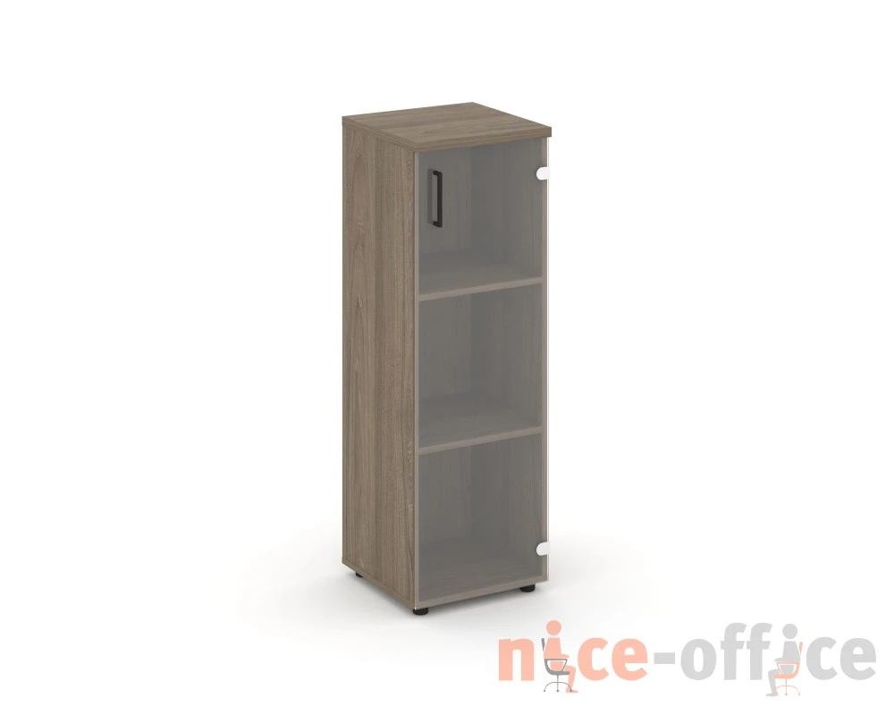 Шкаф средний узкий правый прозр. стекло 400x400x1203 Стайл Проджект / Style Project