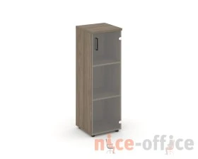 Шкаф средний узкий правый прозр. стекло 400x400x1203 Стайл Проджект / Style Project images