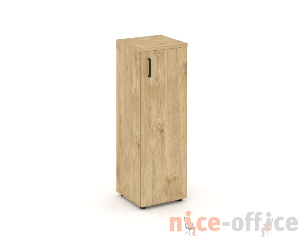 Шкаф средний узкий правый закрытый 400x400x1203 зад. стенка HDF Стайл Проджект / Style Project