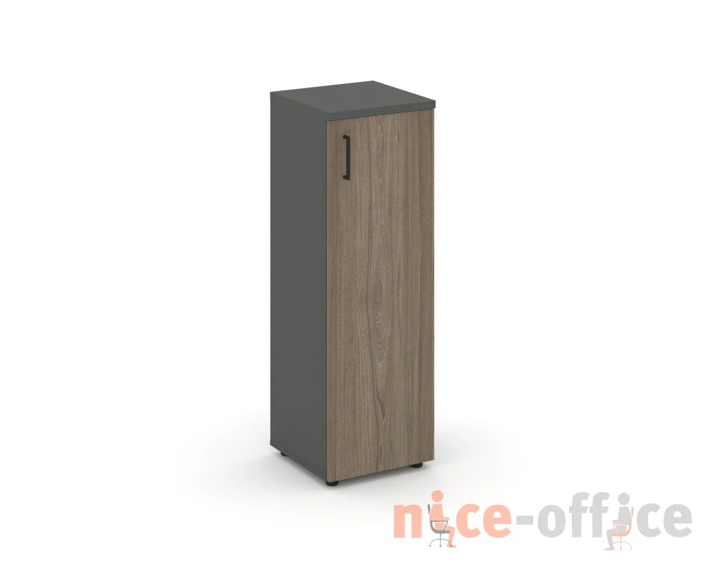 Шкаф средний узкий правый закрытый 400x400x1203 зад. стенка HDF Стайл Проджект / Style Project