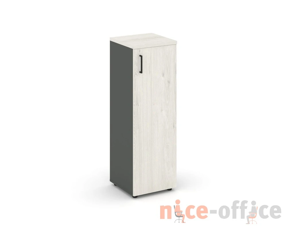 Шкаф средний узкий правый закрытый 400x400x1203 зад. стенка HDF Стайл Проджект / Style Project