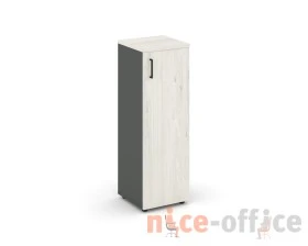 Шкаф средний узкий правый закрытый 400x400x1203 зад. стенка HDF Стайл Проджект / Style Project images