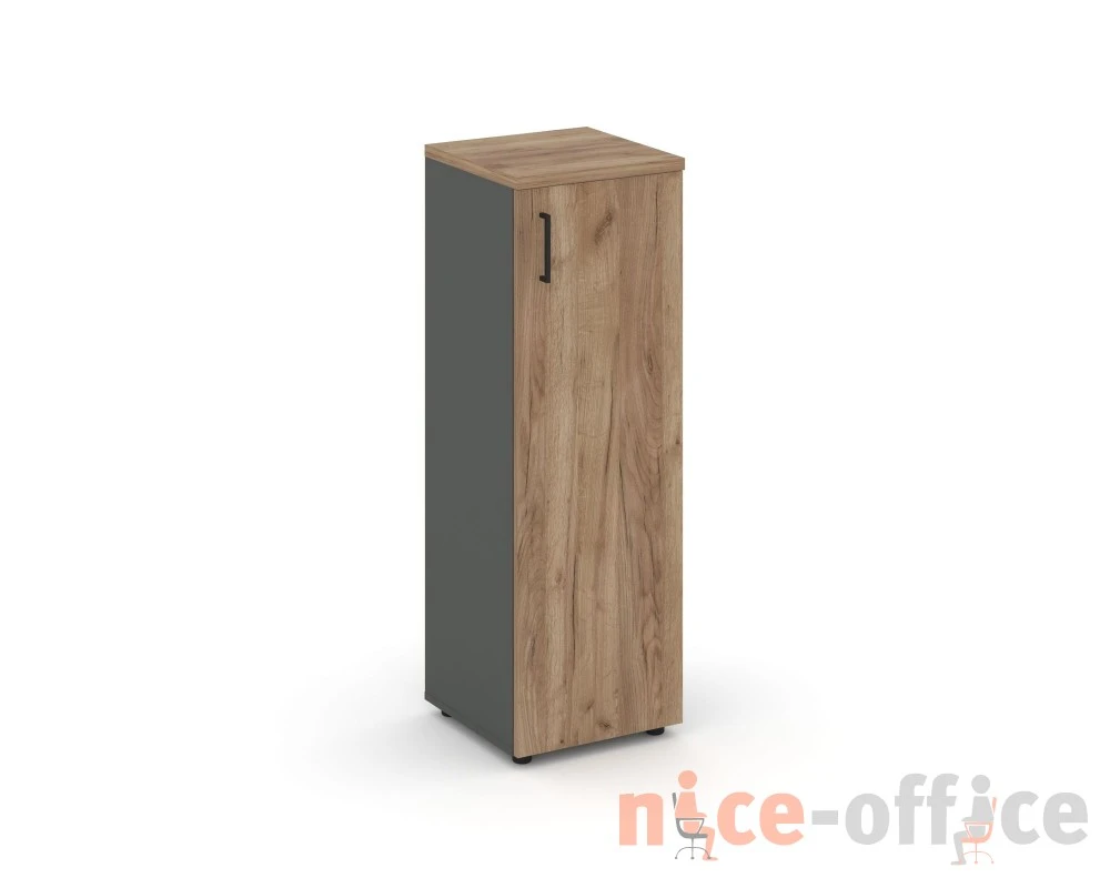 Шкаф средний узкий правый закрытый 400x400x1203 зад. стенка HDF Стайл Проджект / Style Project
