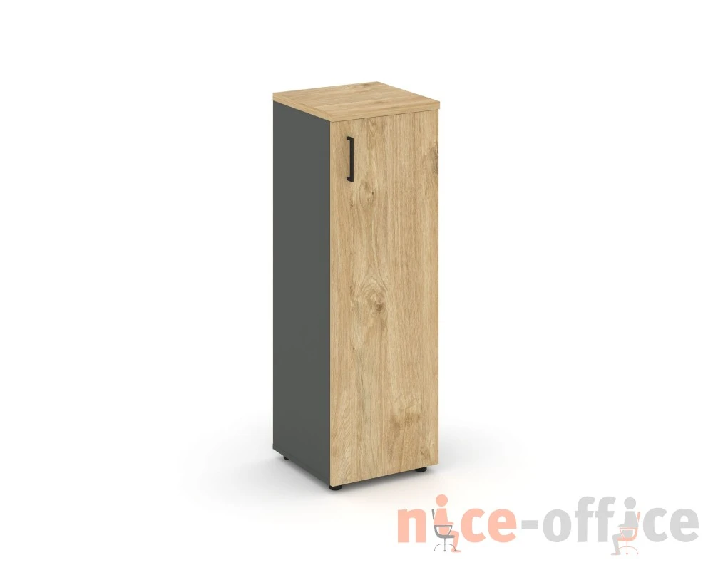 Шкаф средний узкий правый закрытый 400x400x1203 зад. стенка HDF Стайл Проджект / Style Project
