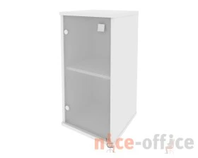 Шкаф низкий узкий 1 низкая дверь стекло левый 412x410x828 Стайл Систем / Style System images