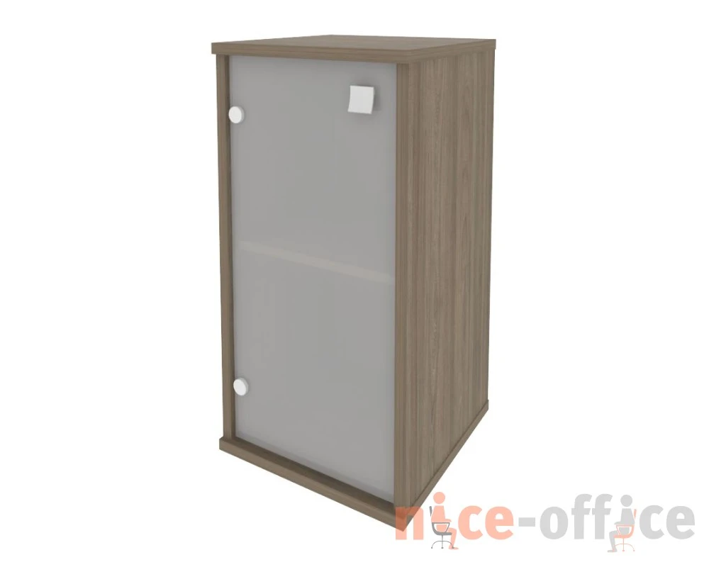 Шкаф низкий узкий 1 низкая дверь стекло левый 412x410x828 Стайл Систем / Style System
