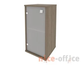 Шкаф низкий узкий 1 низкая дверь стекло левый 412x410x828 Стайл Систем / Style System images