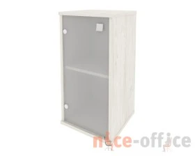 Шкаф низкий узкий 1 низкая дверь стекло левый 412x410x828 Стайл Систем / Style System images