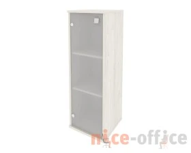 Шкаф средний узкий 1 средняя дверь стекло левый 412x410x1215 Стайл Систем / Style System images