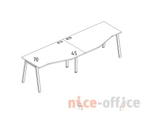 Рабочая станция (2х140) столы Техно на опорах TRE A4.PRO images