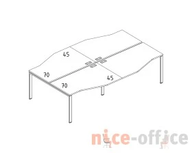 Рабочая станция (4х120) столы Техно каркас UNO A4.PRO images