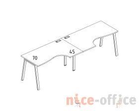 Рабочая станция каркас TRE столы (2х160) A4.PRO images