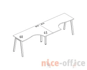 Рабочая станция металлокаркас TRE (2х160) столы Классика A4.PRO images