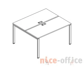 Рабочая станция на каркасе UNO столы 2х140 A4.PRO images