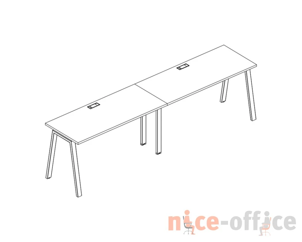 Рабочая станция на металлокаркасе TRE (2х140) 280x60x75 A4.PRO