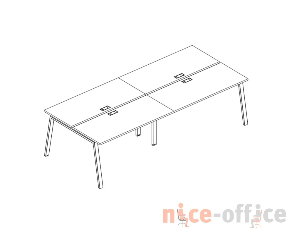 Рабочая станция на металлокаркасе TRE (4х160) 320x124x75 A4.PRO