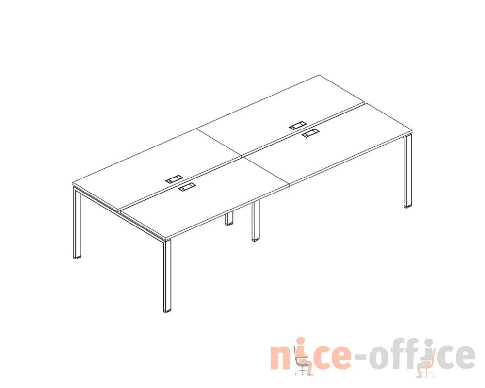 Рабочая станция на металлокаркасе UNO (4х160) 320x124x75 A4.PRO