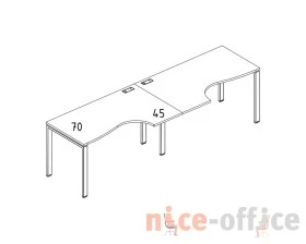 Рабочая станция столы Классика опоры UNO (2х140) A4.PRO images