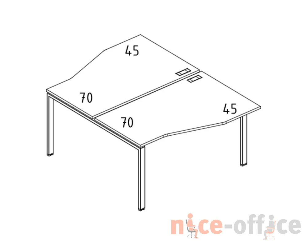 Рабочая станция столы Техно" каркас UNO (2х160) A4.PRO