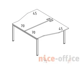 Рабочая станция столы Техно" каркас UNO (2х160) A4.PRO images