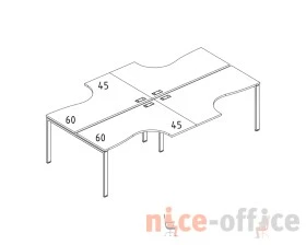Рабочая станция UNO столы (4х120) Классика A4.PRO images