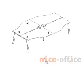 Станция на каркасе TRE столы (4х120) Техно A4.PRO images