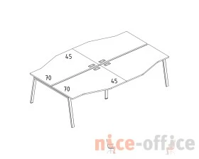 Станция с каркасом TRE и столами Техно (4х120) A4.PRO images