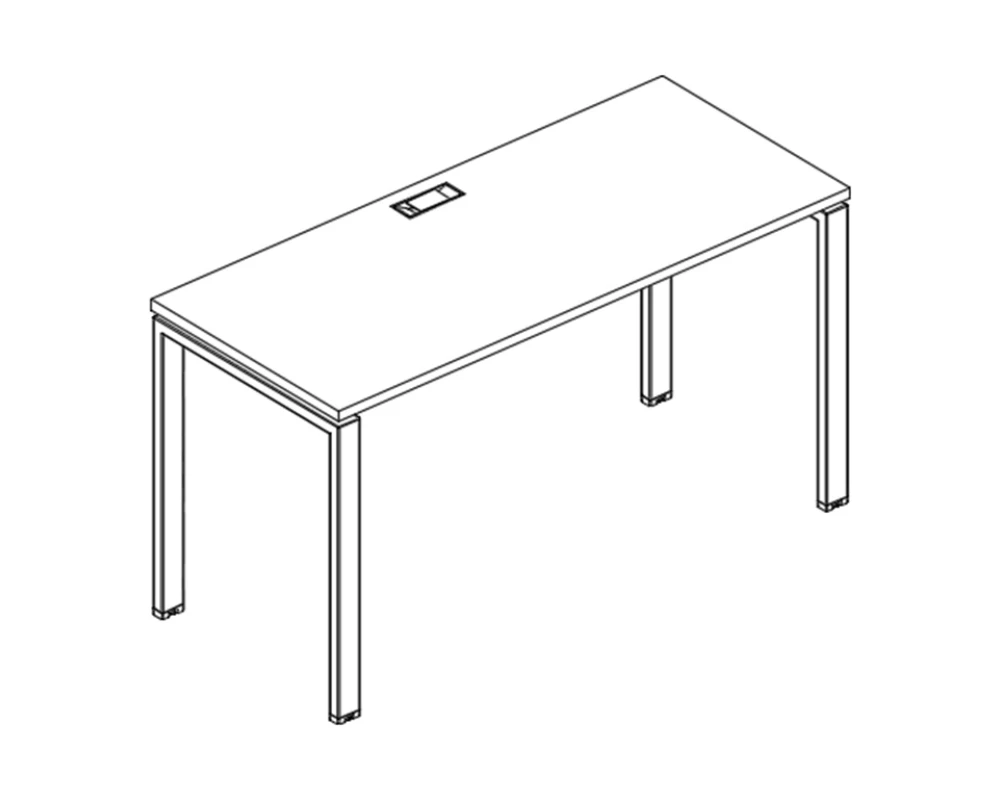 Стол письменный на металлокаркасе UNO 100x80x75 A4.PRO