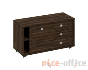 Тумба выкатная 3 ящика без замка дверь купе 120,2x50x66 Борн images