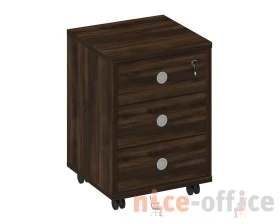 Тумба выкатная 3 ящика с центральным замком 48x45x66 Борн images