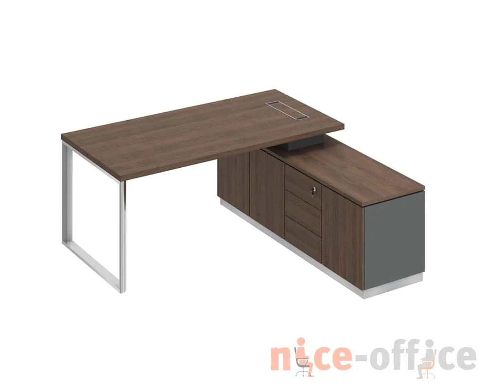 Стол руководителя на опорной тумбе (левый/правый) БР 101 Bravo