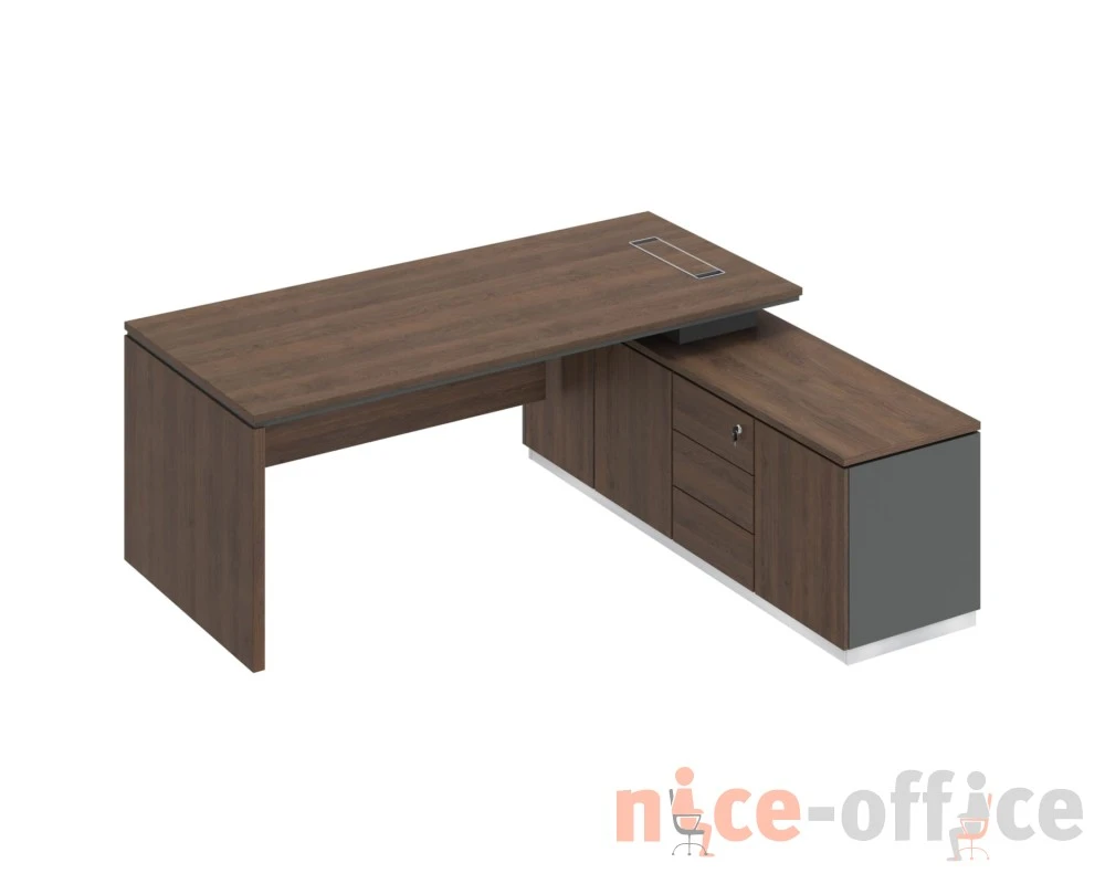 Стол руководителя на опорной тумбе СИ 108 City
