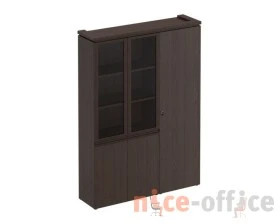 Шкаф комбинированный со стеклом для одежды узкий МК 358 ДА Mark images
