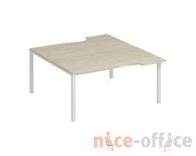 Рабочая станция со столами на опорах КФ (2х160) Комфорт КФ images