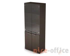 Шкаф стеллаж высокий со стеклом (798*430*2112) 4Ш.005.3 ТАЙМ-МАКС / TAIM-MAX images
