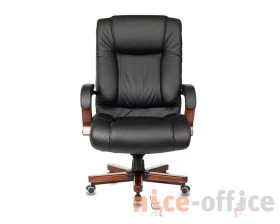 Кресло Бюрократ T-9925WALNUT Натуральная кожа, Черный images
