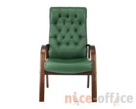 Кресло Бюрократ T-9928WALNUT-CF Натуральная кожа, Зеленый images
