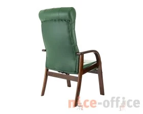 Кресло Бюрократ T-9928WALNUT-CF Натуральная кожа, Зеленый images