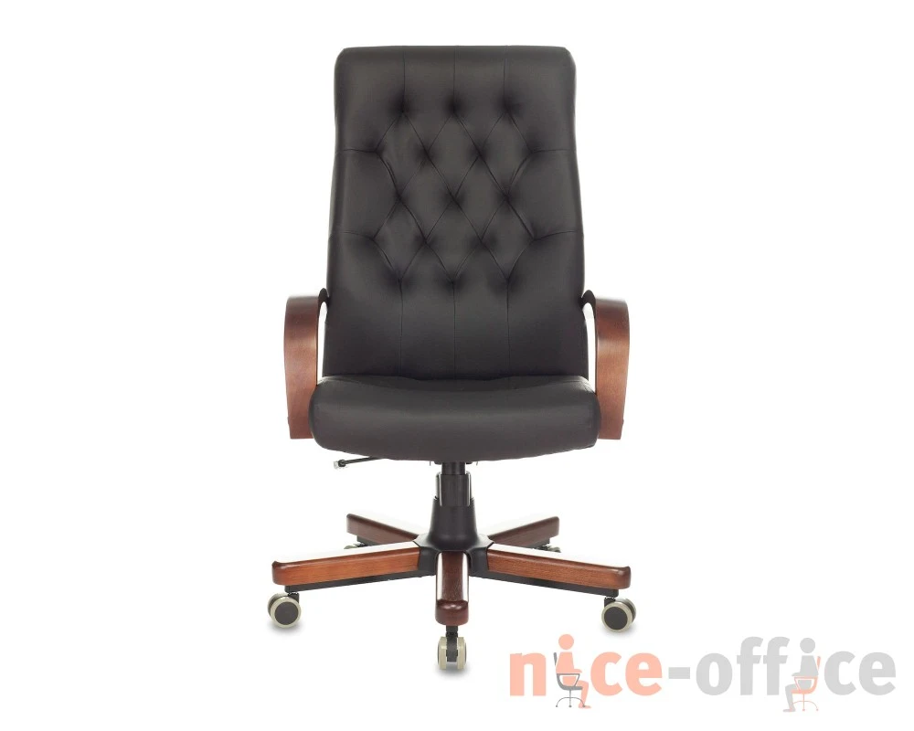 Кресло Бюрократ T-9928WALNUT/ECO Экокожа, Черный