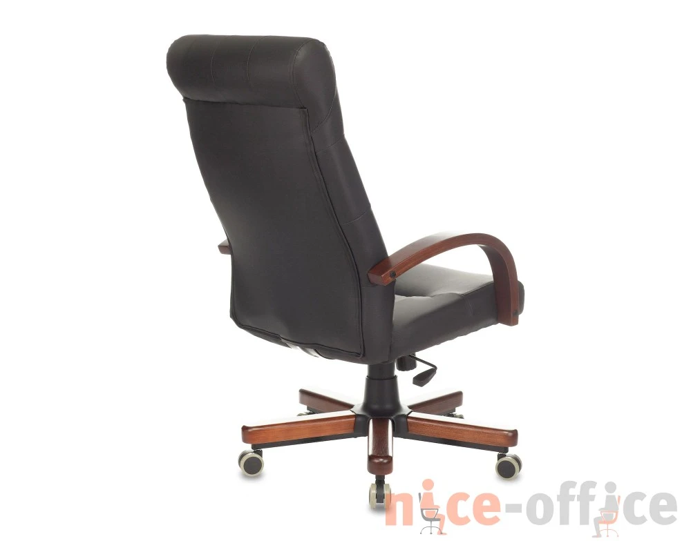 Кресло Бюрократ T-9928WALNUT/ECO Экокожа, Черный