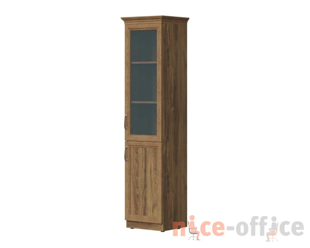 Шкаф-комби узкий, правый 45,1х40х207,6 London New Графит/Дуб чарльстон