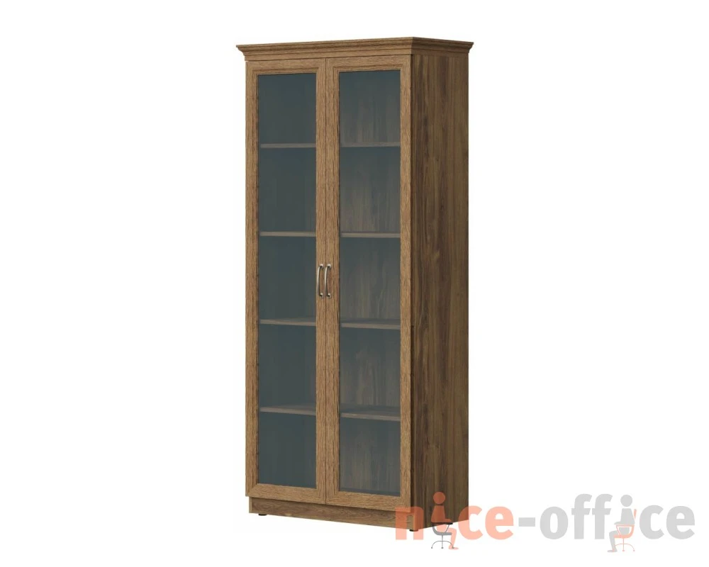 Шкаф-витрина 90х40х207,6 London New Графит/Дуб чарльстон