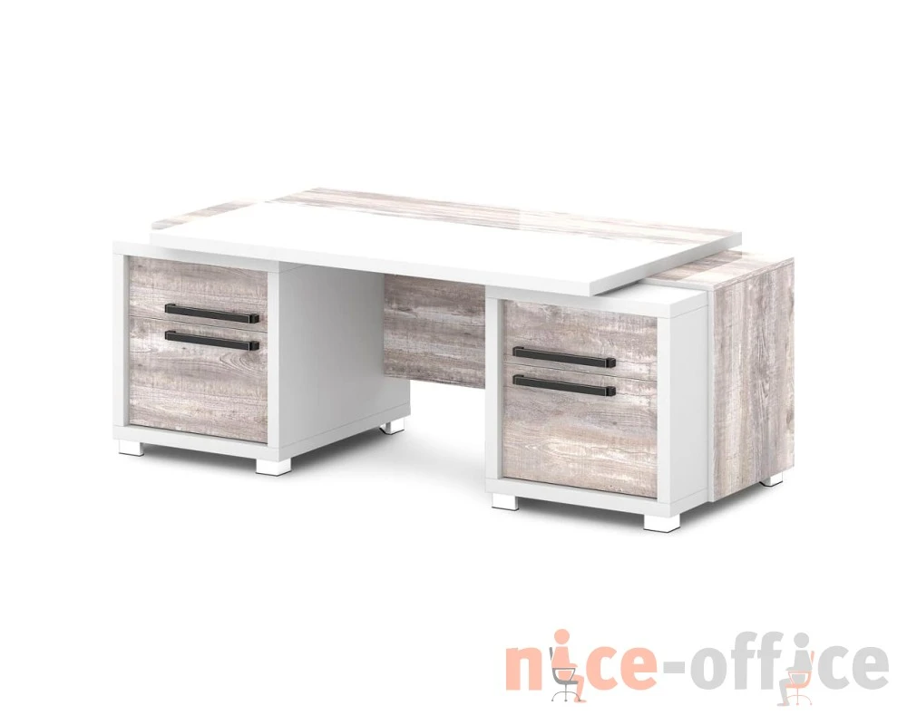 Стол с двумя тумбами 2070х1000х750 Грейс / Grace