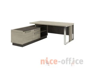 Стол руководителя с опорной тумбой и металлической опорой Z-418л.0000* Вестар / Vestar images