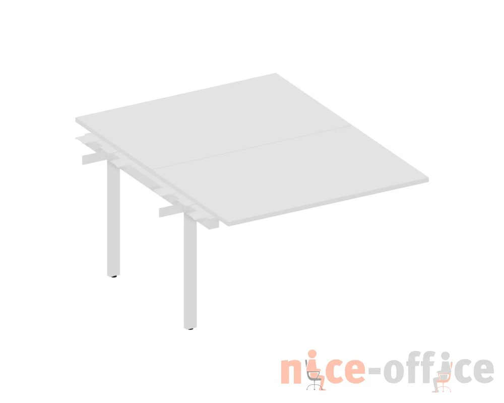 Стол bench приставной 120х160х75 (без отверстий) Артвуд / Artwood Белый/Бук