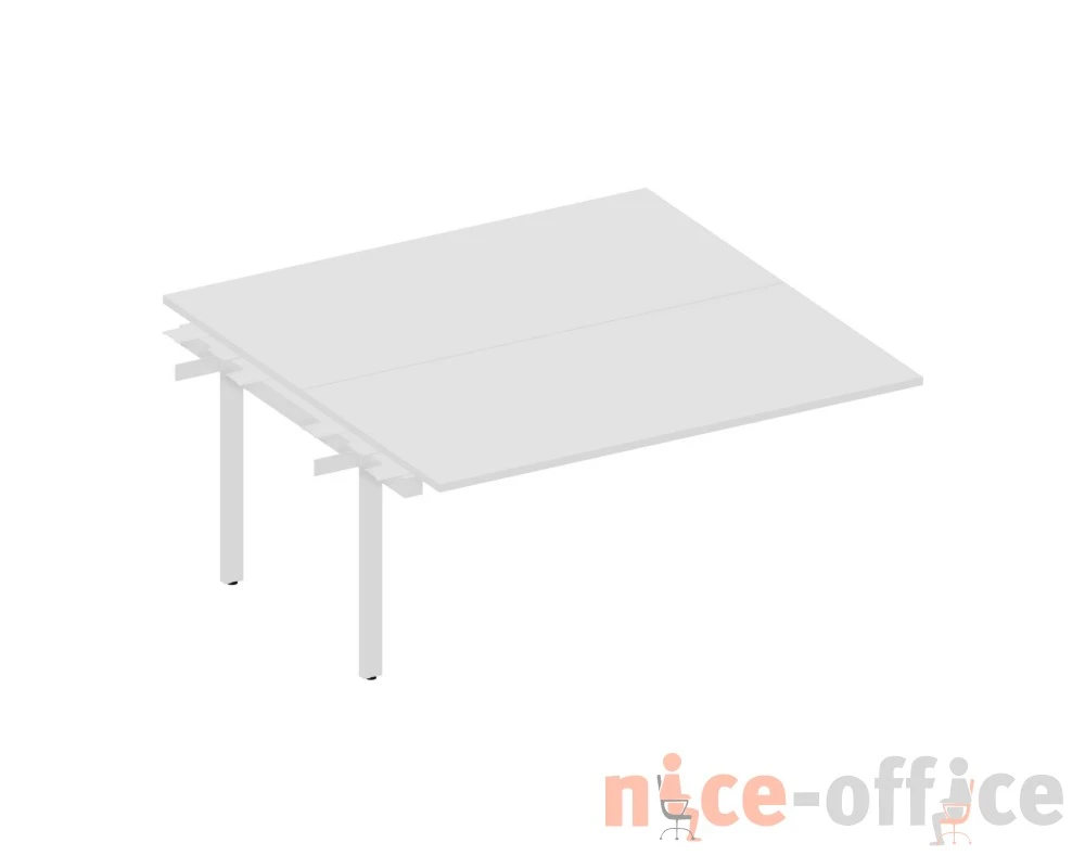 Стол bench приставной 160х160х75 (без отверстий) Артвуд / Artwood Белый/Бук