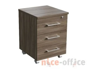 Тумба подкатная с центральным замком 43x46x60 Belfast, Blackwood, Steel images