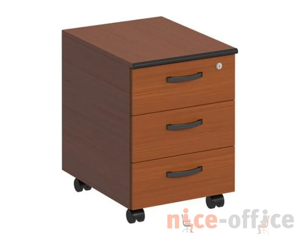 Тумба выкатная 3 ящичная с замком 42x53x58 Дин-Р