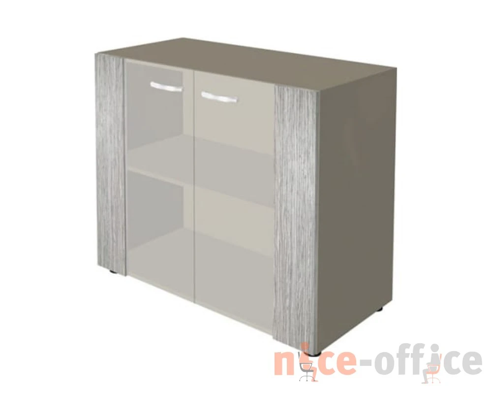 Низкий шкаф со стеклянными фасадами NT-41 New.Tone